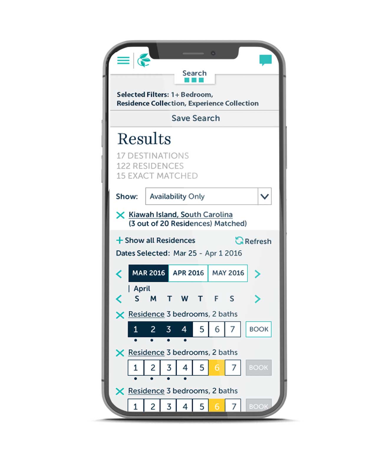 Mobile - Search Results